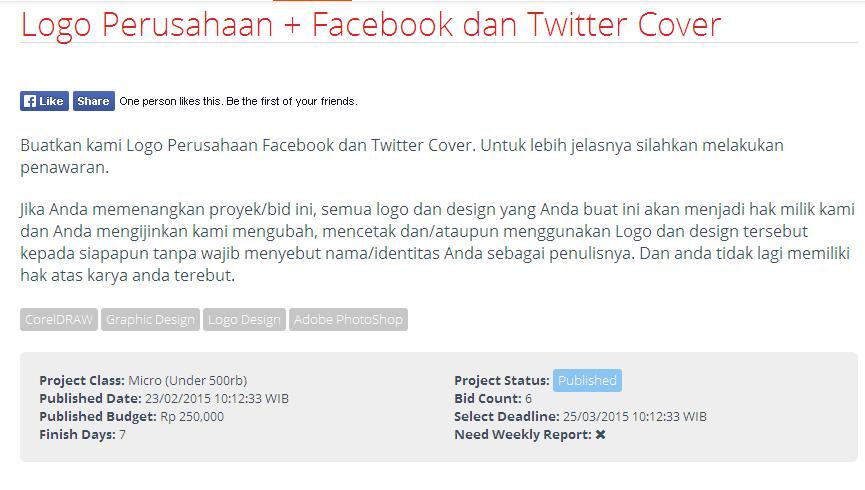 &#91;LOWONGAN FREELANCE&#93; Logo Perusahaan + Facebook dan Twitter Cover 