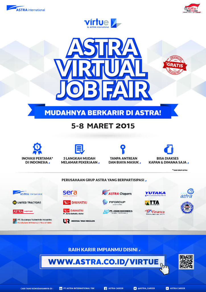 &#91;Masuk Gan&#93; Astra Virtual Job Fair | Gak Pake Antre &amp; Gratis | 5 - 8 Maret 2015