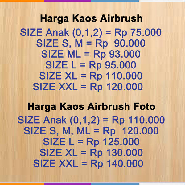 AIRBRUSH KAOS MURAH || KUALITAS MANTAB