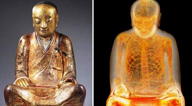 Terkuak, Patung Buddha Berisi Mumi Biksu dan Naskah Kuno