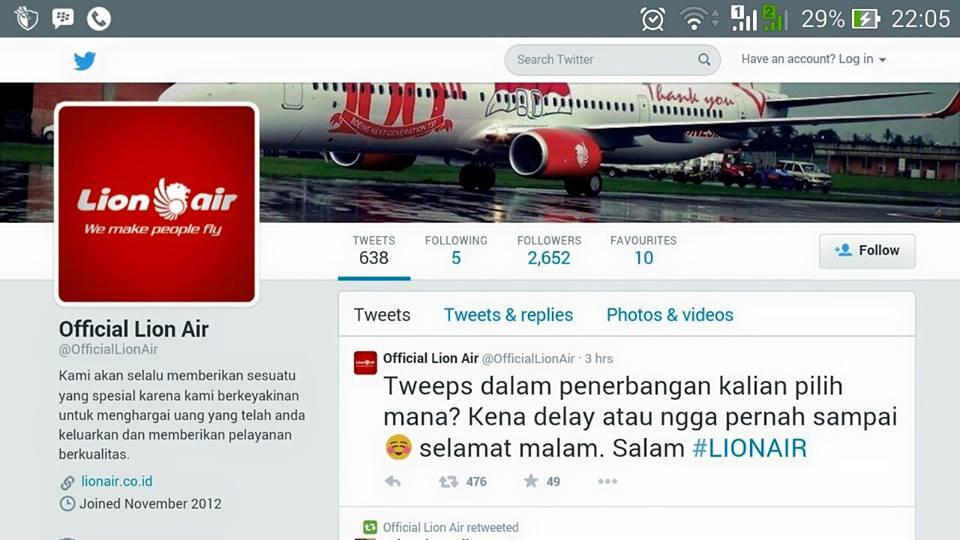 Malu liat LION AIR