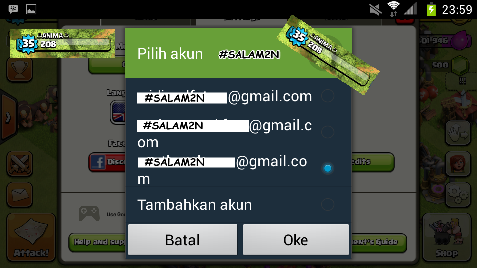 Cara Terlarang Mainkan 2 Akun COC (bahkan lebih) dalam Satu SmartPhone