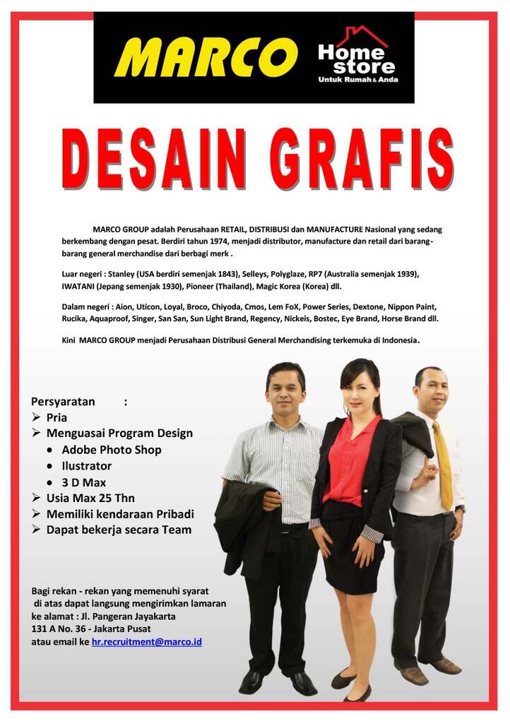 LOWONGAN JUNIOR DESIGN MARCO GROUP