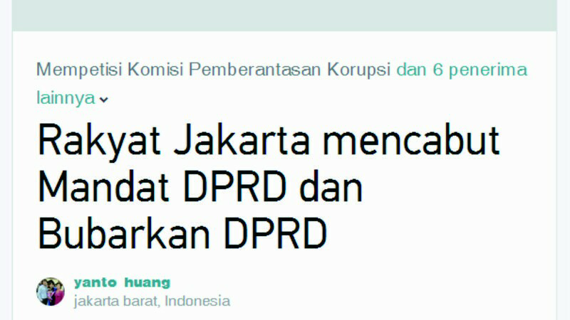 STOP GERAKAN INKONSTITUSI DARI PENDUKUNG AHOK