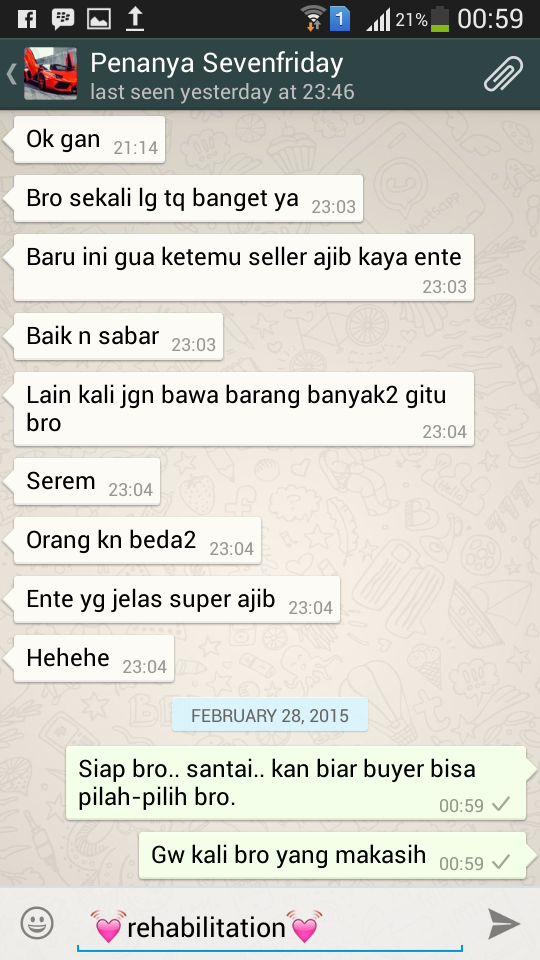 KOMENTAR DAN KESAKSIAN PARA COSTUMER REHABILITATION SHOP