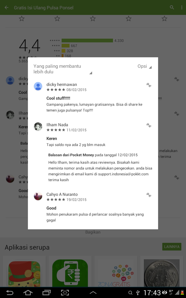 &#91;HOT&#93;DAPATKAN PULSA GRATIS DARI ANDROID HANYA DALAM 23 MENIT DENGAN 30MB KOUTA