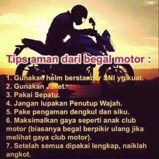 tips aman dari begal motor