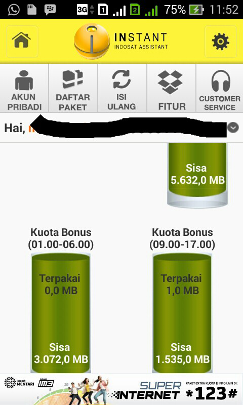 Jual promo inject internet indosat 15 GB ke nomor Agan