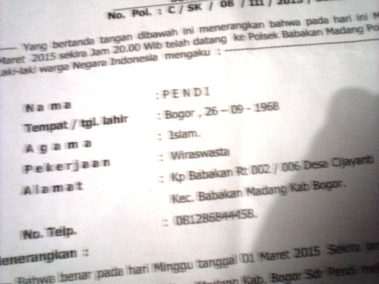 BANTU GAN! DITEMUKAN ORANG TANPA IDENTITAS DI BOGOR