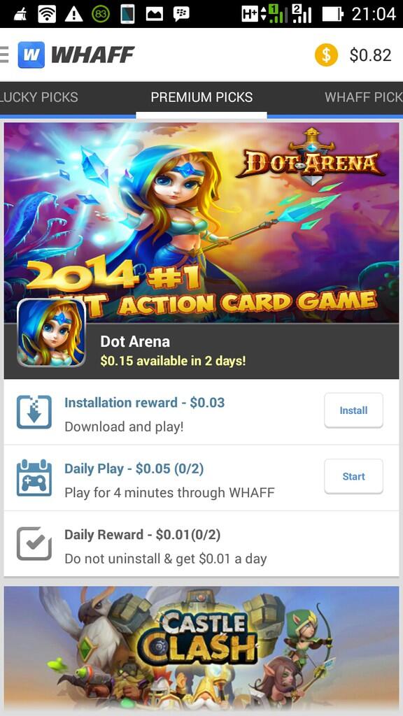 Cara Mudah Dapatkan Dollar dari Whaff dengan HP Android 