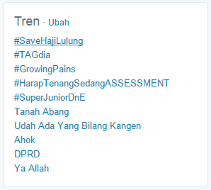 #SaveHajiLulung bergema di TTI no 1