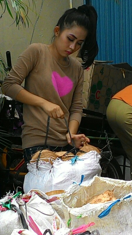 penjual kelapa cantik