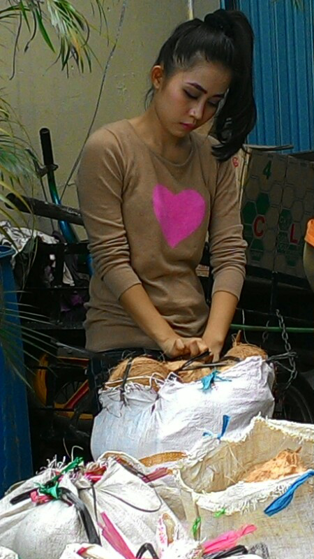 penjual kelapa cantik