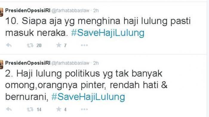 @farhatabbaslaw: Siapa yang Hina Haji Lulung, Pasti Masuk Neraka!