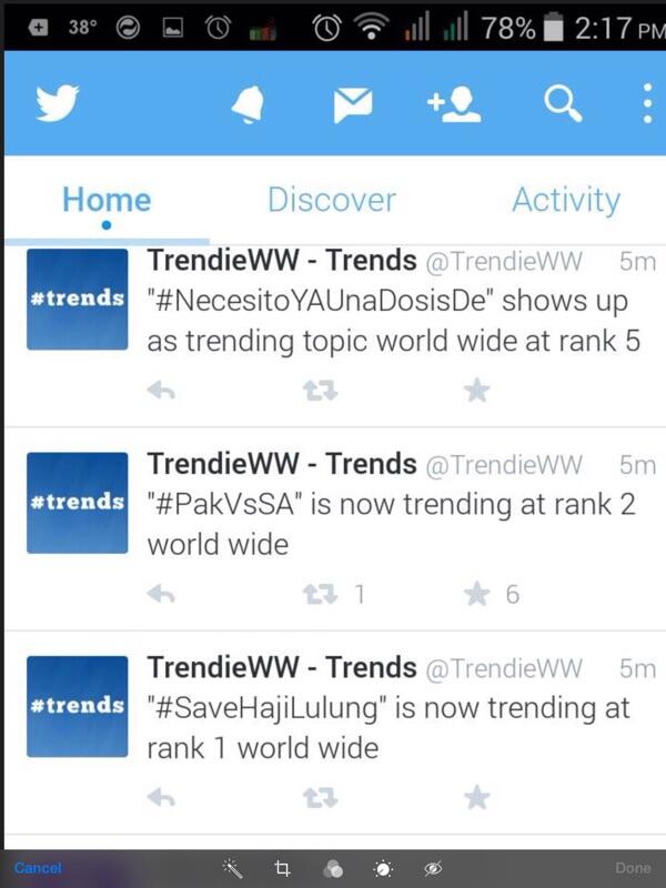 ( Wow ) #Savehajilulung menjadi trending topic Nomor 1 di dunia 