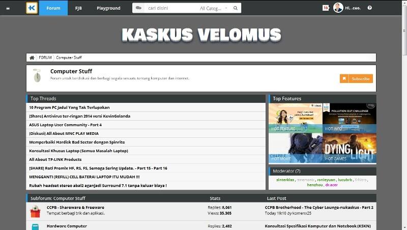 &#91;STYLISH&#93; Kaskus Velomus | Tampilan Kaskus Serba Hitam dan Rata Tengah &#91;PC Only&#93; 