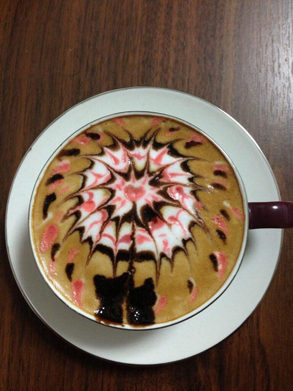 Photo Karya Seni dari Latte Coffe