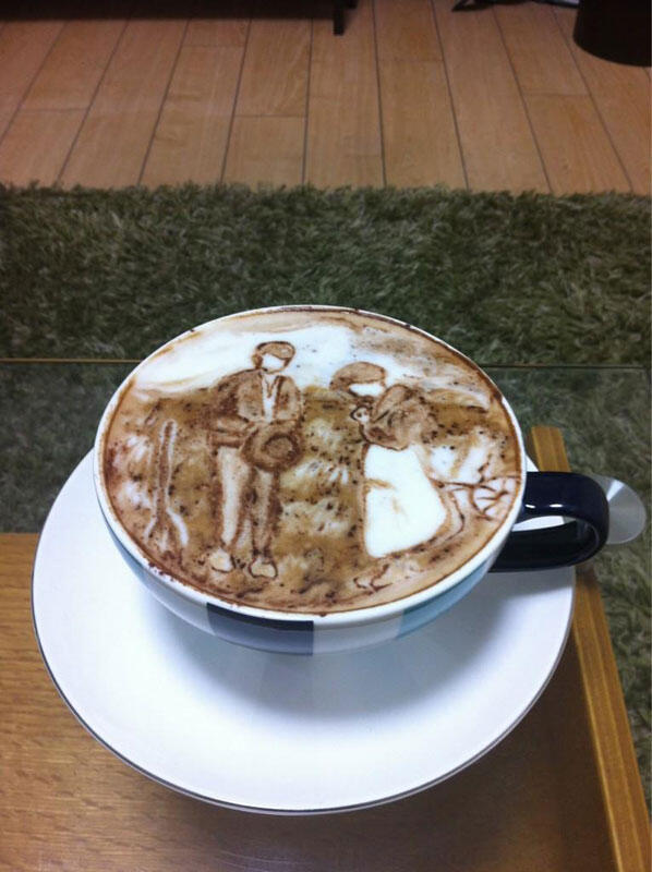 Photo Karya Seni dari Latte Coffe