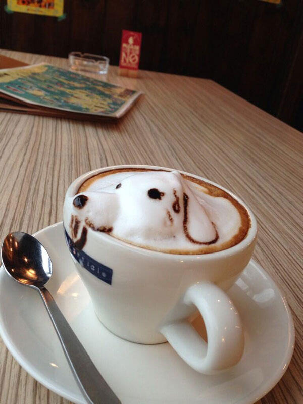 Photo Karya Seni dari Latte Coffe