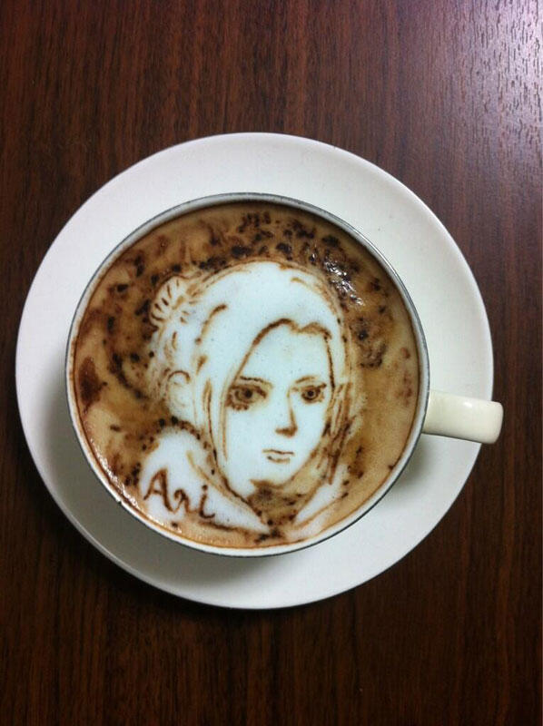 Photo Karya Seni dari Latte Coffe