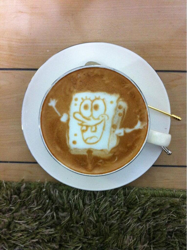 Photo Karya Seni dari Latte Coffe