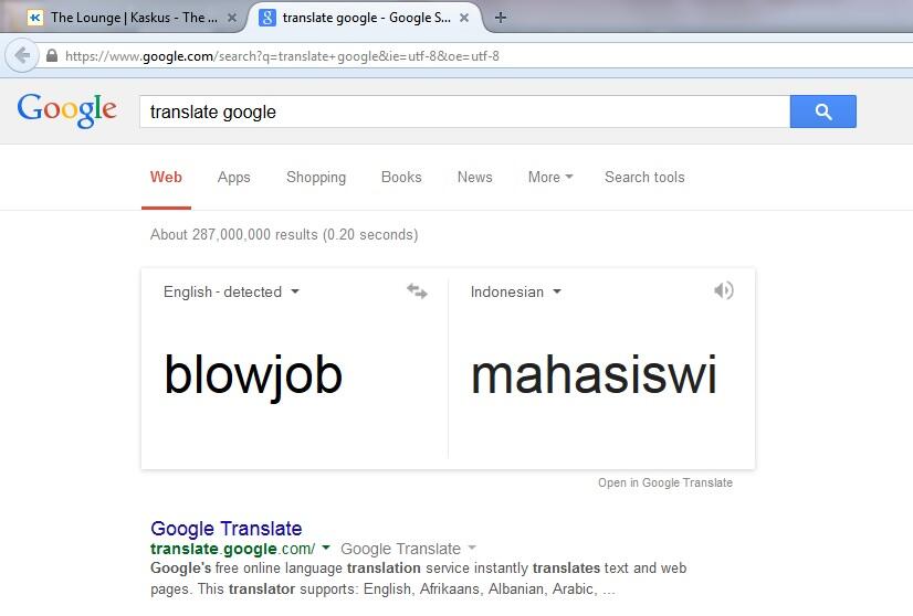 Menurut GOOGLE ini hubungan antara Blowjob dan Mahasiswi