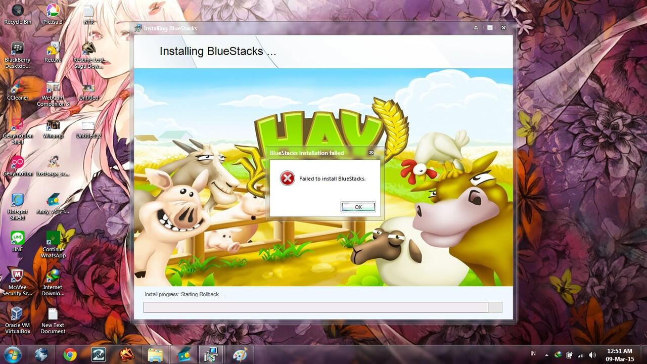 &#91;Help&#93; Failed Install Bluestacks ?