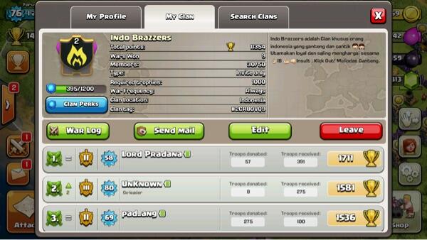 &#91;CoC&#93; Official Clan open Recruitment: Indo Brazzers