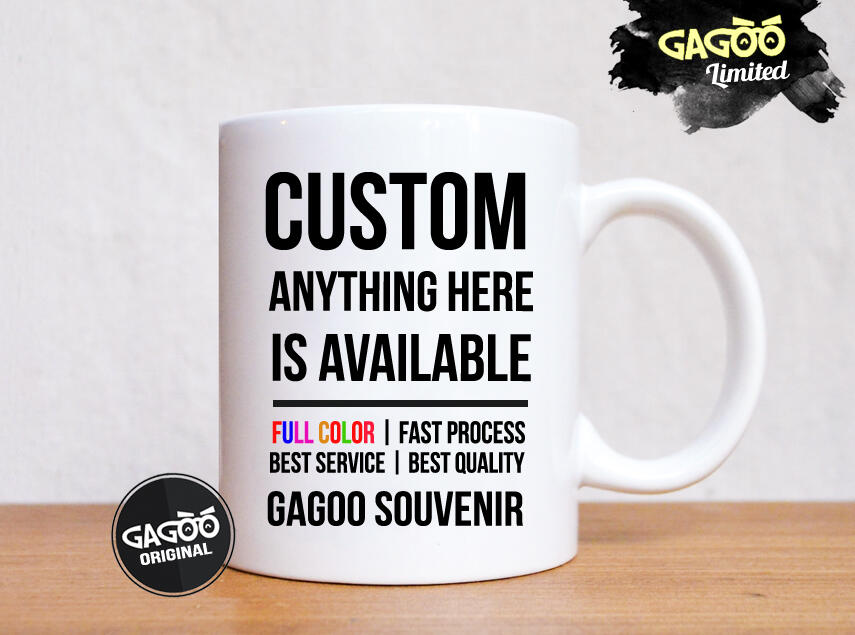 Terjual JUAL Gelas  Mug sablon custom  design  utk Hadiah 