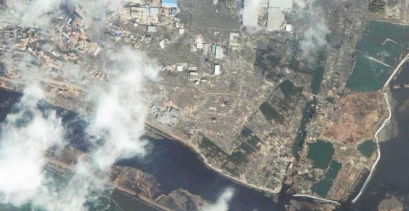 &#91;Mengenang 3 Tahun&#93; Citra Satelite Sebelum dan Sesudah Tsunami Jepang 11 Maret 2011 