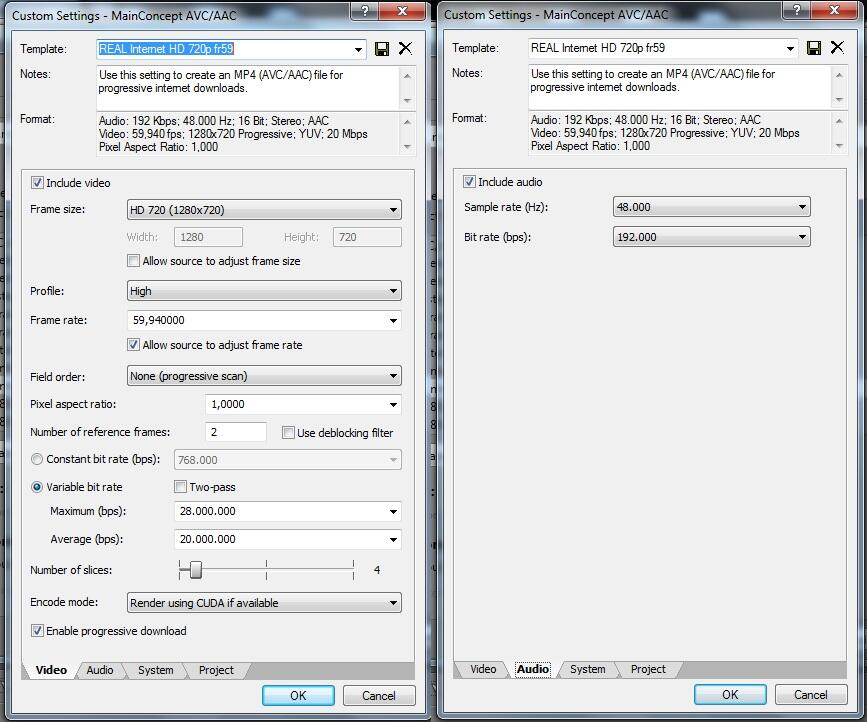 My Render Settings For Sony Vegas Pro. Share Yours!