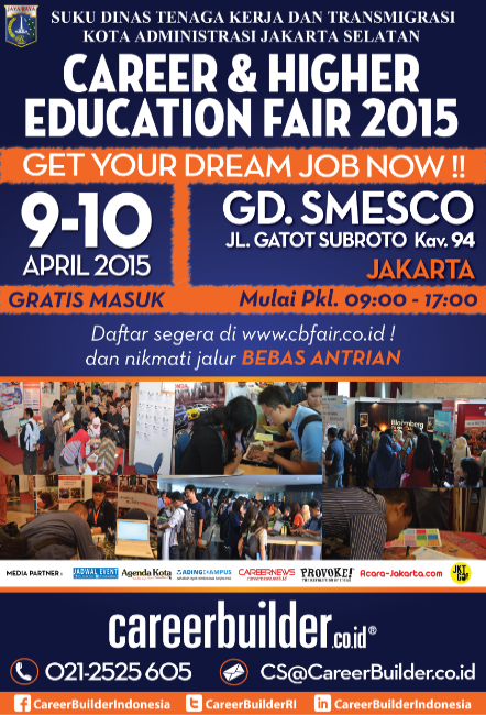 Job Fair, &quot;Career &amp; Higher Education Fair 2015&quot; Jakarta