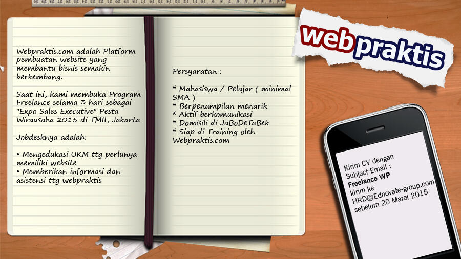 &#91;JABODETABEK&#93; Lowongan untuk Freelance di Webpraktis.com
