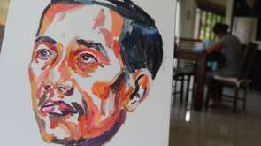 Anggota Duo Bali Nine Melukis Wajah Jokowi, Ini Hasilnya