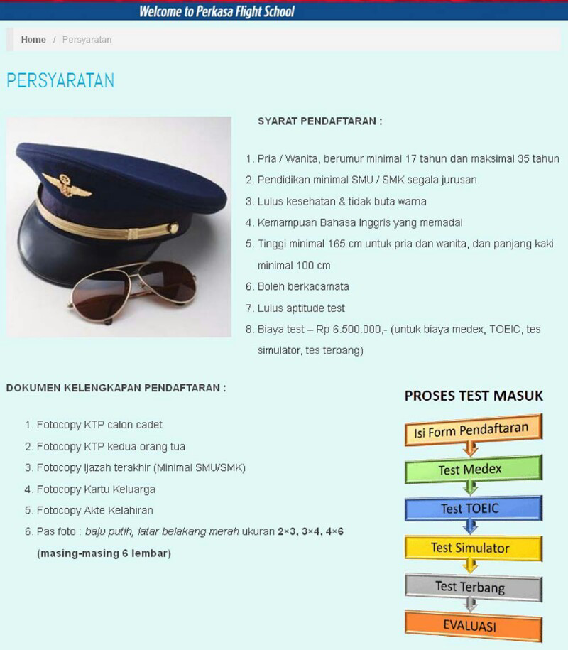 Sekolah Pilot Penerbangan Terbaik