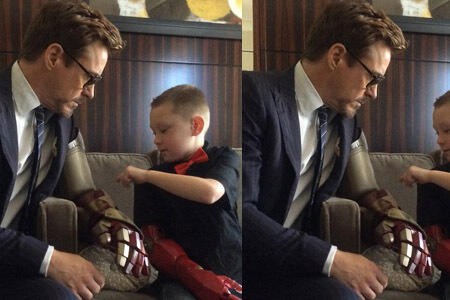 Bikin Terharu! Tony Stark Berikan Tangan Iron Man ke Anak Disabel 