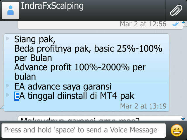 Indrafxscalping Jual Robot ujung2nya Scammer