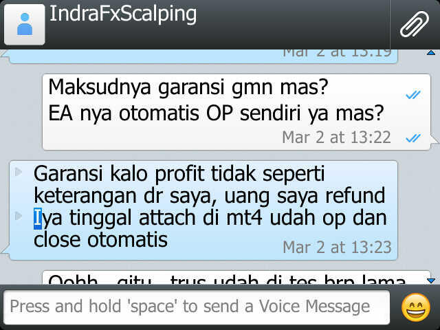 Indrafxscalping Jual Robot ujung2nya Scammer