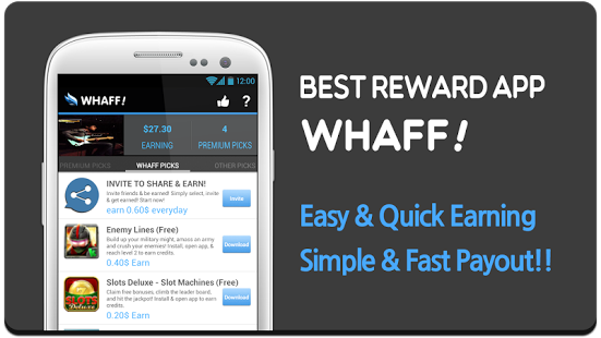 WHAFF Rewards | Cara Cepat Mendapatkan Dollar Dari WHAFF REWARD Di Android
