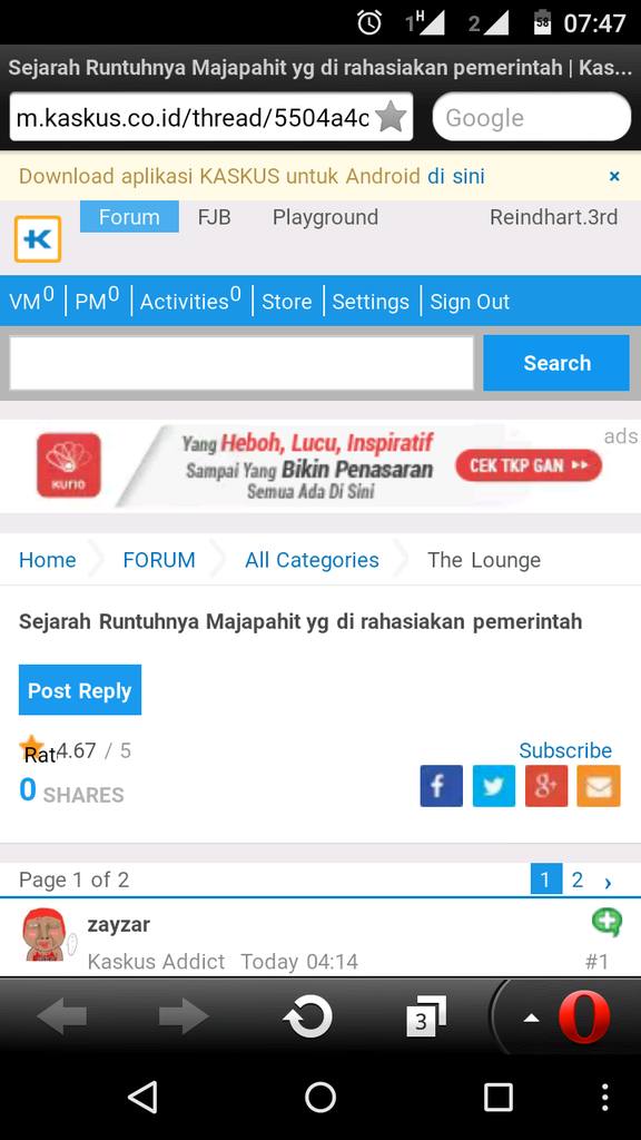 Aplikasi Kaskus Android Lemot Nian