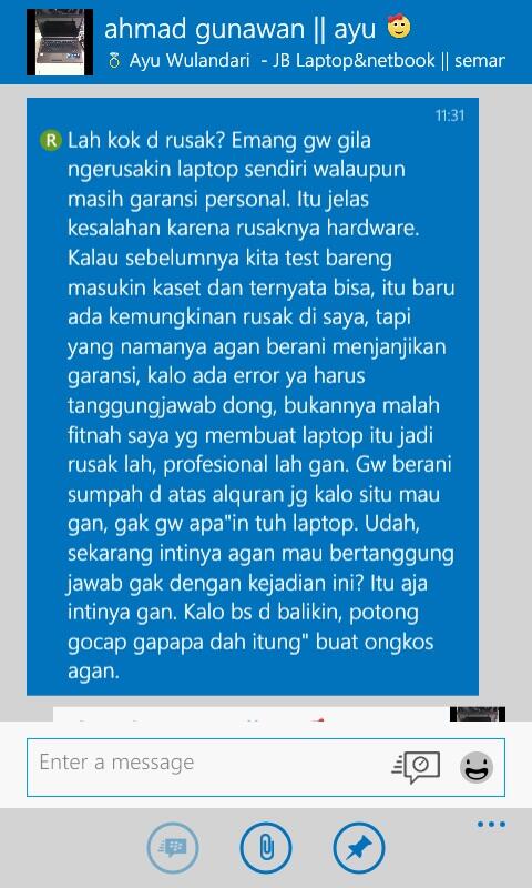 Surat Terbuka Untuk AHMAD GUNAWAN di KARANG TENGAH, TANGERANG