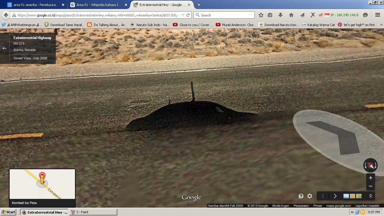 Ane Nemu Bayangan Mirip UFO Di Googl* Maps Gan!
