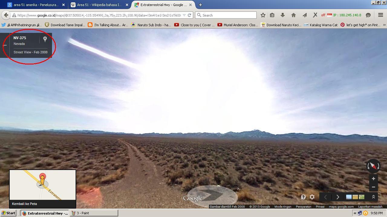 Ane Nemu Bayangan Mirip UFO Di Googl* Maps Gan!