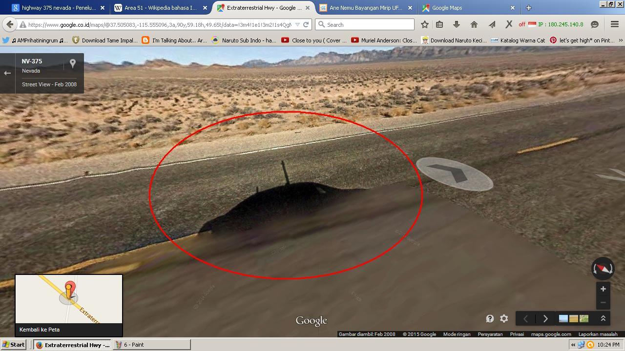 Ane Nemu Bayangan Mirip UFO Di Googl* Maps Gan!