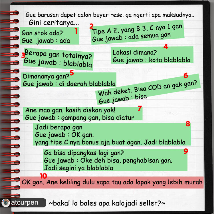 &#91;CURPEN&#93; Gimana perasaan lo kalau lo dapet buyer macam gini?