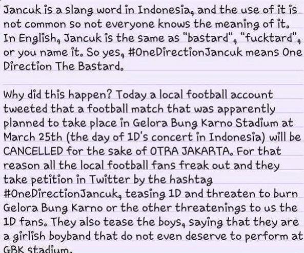 &#91;GAWAT&#93; GBK Akan Dibakar, Karena Konser OneDirection