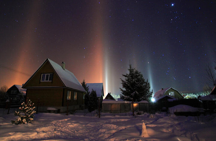 Light Pillar – Keindahan Fenomena Cahaya Penyangga Langit !!