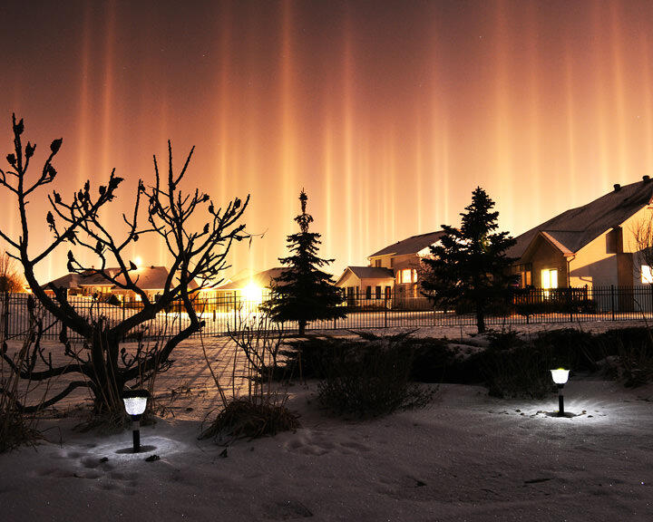 Light Pillar – Keindahan Fenomena Cahaya Penyangga Langit !!
