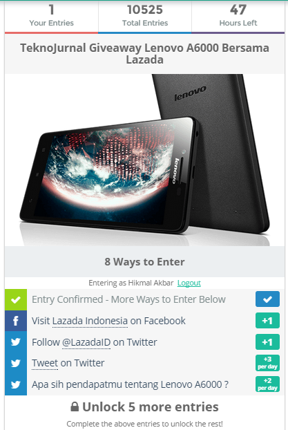 &#91;GIVEAWAY&#93; TeknoJurnal Bersama Lazada Bagi-Bagi Android Gratis