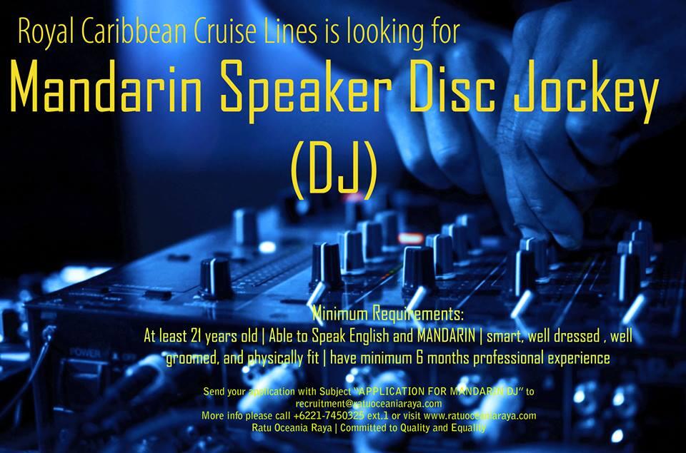 JOB OPPORTUNITY FOR DISC JOCKEY